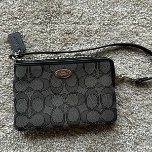 Coach monogram wristlet